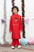 HANUMAN RED SILK KURTA SET